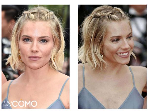 recoger flequillo con trenzas
